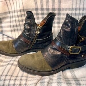 A.S.98 all-leather women's booties, EU 39